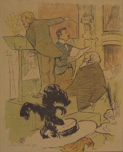 Ambroise Thomas Attending a Rehearsal of Francoise de Rimini from La Rire by Henri de Toulouse Lautrec